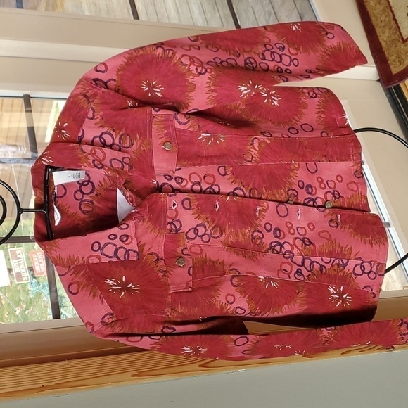 French Laundry Awesome Designed Long Sleeve Collared Pocketed Sz. L Jacket - Picture 1 of 11